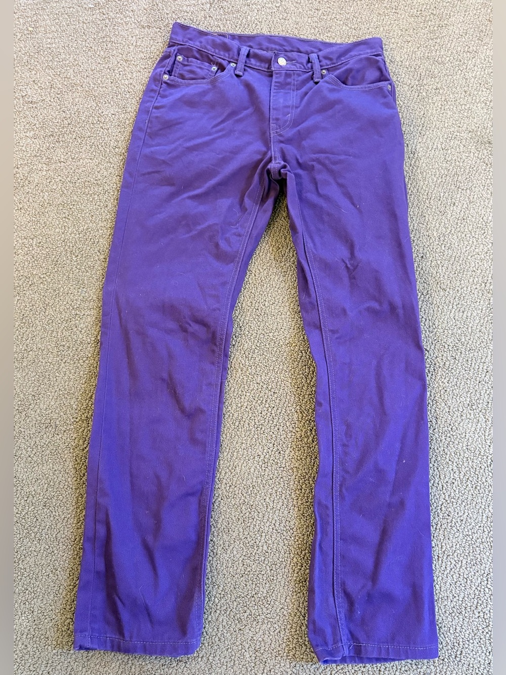 EUC Levis 541 Purple Jeans Mens 30 x 32 Rare Bright Button & Zipper Fly
